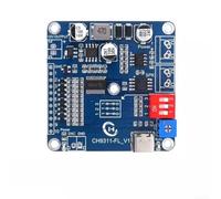 Carte de lecture audio 20 W 8 Mo Module vocal USB Programmable Lecteur MP3 Contrôle série Système d'alarme industriel Bleu 52 x 52 mm (CH9311-FL Faible)
