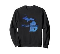Carte de l'État américain du Michigan, États-Unis Sweatshirt