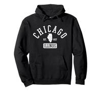Carte de l'État de Chicago Illinois EST 1837 Sweat à Capuche