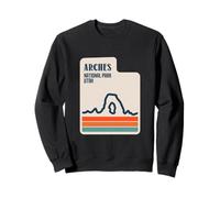 Carte de l'État de l'Utah avec Arches délicates Arches du Parc National rétro Sweatshirt