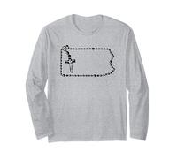 Carte de l'État de Pennsylvanie Chapelet catholique Manche Longue