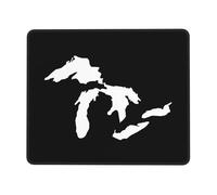 Carte De L'État des Grands Lacs du Michigan Tapis De Souris Portable Mouse Pad Antidérapant Mousepad pour Bureau Ordinateur Voyage 25X30Cm