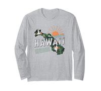 Carte de l'État d'Hawaï Road Trip Honolulu O'ahu Kaua'i Maui Lana'i Manche Longue
