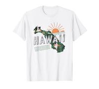 Carte de l'État d'Hawaï Road Trip Honolulu O'ahu Kaua'i Maui Lana'i T-Shirt
