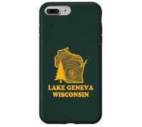 Carte de l'État du lac Léman Wisconsin Pin Vintage Extérieur Coque pour iPhone 7 Plus/8 Plus