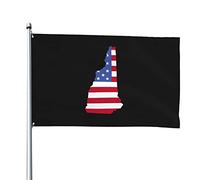 Carte De L'État Du New Hampshire Et Des États-Unis Drapeau Décoratif Drapeaux De Cour Double Face Bannière Décorative Imperméable Pour D'Intérieur Pelouse Balcon 3X5 Ft