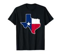 Carte de l'État du Texas Carte du drapeau du Texas T-Shirt