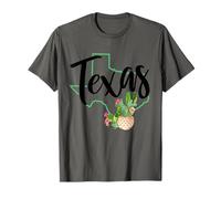 Carte de l'État du Texas Pride Cactus Vintage Texas T-Shirt