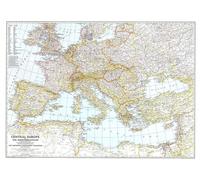 Carte de l'Europe centrale et de la Méditerranée de 1939