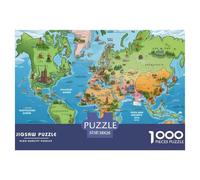 Carte de l'europe Puzzle Jigsaw 1000 Pièces Puzzles 38x26cm/1000pcs pour Enfants Cadeau Jeu D'Intelligence Familial DIY Carton