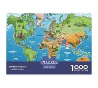 Carte de l'europe Puzzle Jigsaw 1000 Pièces Puzzles 70x50cm/1000pcs pour Adultes Et Enfants Cadeau Jeu D'Intelligence Pression Réduite Bricolage Carton