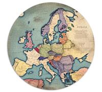 Carte de l'europe Puzzle Jigsaw Rond Puzzles 1000 Pièces Puzzle Circulaire 1000pcs (67.5x67.5cm) pour Adultes Et Enfants Cadeau Jeu D'Intelligence Pression Réduite Puzzle Puzzle DIY Carton