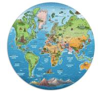 Carte de l'Europe1000 Pièces pour Puzzles pour Adultes Et Enfants Le paysagePuzzle Circulaire, Doodle Puzzle, Décompression, Cadeau, Difficile, Impossible1000pcs (67.5x67.5cm)