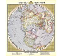 Carte de l'hémisphère nord de 1946