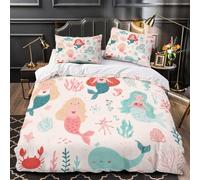 Carte de l'île de Majorque Housse de Couette 3D Imprimée Microfibre Hypoallergique Super Douce Voyage illustré Parure de Lit Fermeture Éclair Douce Confortable for Filles Ado Super king（260x220cm）