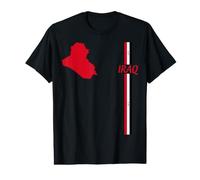 Carte de l'Irak, Drapeau irakien, Couleurs, Patrimoine de Voyage T-Shirt Graphique avec Valeur