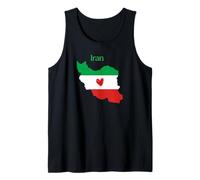 Carte de l'Iran avec cœur Persan iranien Débardeur