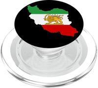 Carte de l'Iran avec Lion et Soleil - Drapeau Persan PopSockets PopGrip pour MagSafe