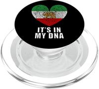 Carte de l'Iran avec Lion et Soleil emblème en Forme de cœur Empreinte Digitale PopSockets PopGrip pour MagSafe