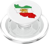 Carte de l'Iran avec Lion et Soleil emblème, Patrimoine Persan Vintage PopSockets PopGrip pour MagSafe