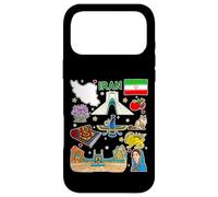 Carte de l'Iran, Perse Patrimoine Culture Icônes Art Design Coque pour iPhone 17 Pro Max
