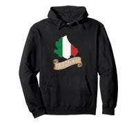 Carte de l'Italie des Abruzzes avec Drapeau Italien Voyage Vintage Sweat à Capuche