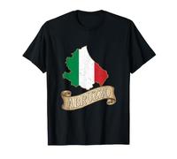 Carte de l'Italie des Abruzzes avec Drapeau Italien Voyage Vintage T-Shirt