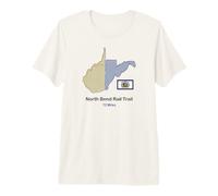 Carte de l'itinéraire du Sentier ferroviaire North Bend T-Shirt Haut de Gamme