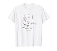 Carte de l'itinéraire du Sentier Historique National Iditarod T-Shirt