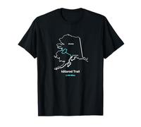 Carte de l'itinéraire du Sentier Historique National Iditarod T-Shirt