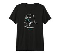 Carte de l'itinéraire du Sentier Historique National Iditarod T-Shirt Haut de Gamme