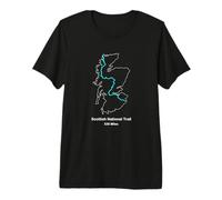 Carte de l'itinéraire du Sentier National écossais T-Shirt Haut de Gamme
