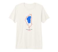 Carte de l'itinéraire Tahoe-Rim-Trail T-Shirt Haut de Gamme