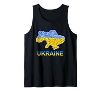 Carte de l'Ukraine avec tournesols et bleuets Fierté Nationale Débardeur
