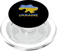 Carte de l'Ukraine avec tournesols et bleuets Fierté Nationale PopSockets PopGrip pour MagSafe
