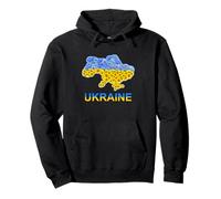 Carte de l'Ukraine avec tournesols et bleuets Fierté Nationale Sweat à Capuche