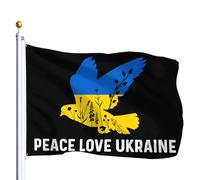 Carte De L'Ukraine Paix Amour Ukraines Ukrainien Bannière 90X150Cm Résistant Suspendre Décoration Bannière Drapeaux Pour Ferme Fêtes Intérieure