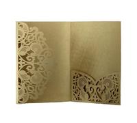 Carte de mariage personnalisée, Wedding Invitation Cards Multicolor 50 pcs For Weddings Birthdays Parties(Gold)