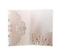Carte de mariage personnalisée, Wedding Invitation Cards Multicolor 50 pcs For Weddings Birthdays Parties(Champagne)