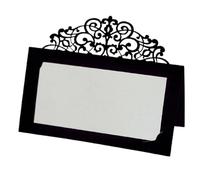 Carte de mariage pop-up faite à la main, Invitations de mariage, marque-places multicolores, 4,5 x 9 cm à, 50 ou 100 pièces(Black,50Pcs)