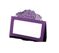 Carte de mariage pop-up faite à la main, Invitations de mariage, marque-places multicolores, 4,5 x 9 cm à, 50 ou 100 pièces(Purple,100pcs)