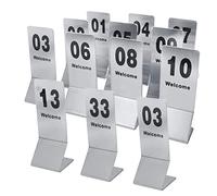 Carte De Mariage Table Numéro Plaque Panneaux De Numéro De Table De Tente En Acier Inoxydable, Table Numéro Signe 1-25 1-50 Pour Table De Restaurant, Mariage, Fête, Événement