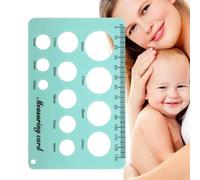 Carte de mesure du tire-lait - Règle de taille de mamelon en silicone de 0 à 30 mm, jauge de réglage de bride, outil flexible et doux | Guide des tailles des extracteurs pour les mamans