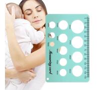 Carte de mesure portable pour mamelon - de mesure de bride de tire-lait, carte de dimensionnement de pompe | de mesure précis de la bride, accessoire d'allaitement pour les nouvelles