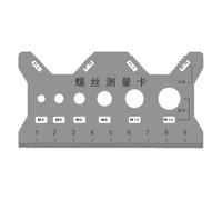Carte De Mesure Vis Outil Mesure Résistant À L'usure Accessoire Technicien Réparation Facile À Transporter Pour Outil D'ingénieur Mécanique 4 Mm/5/6 /8/10