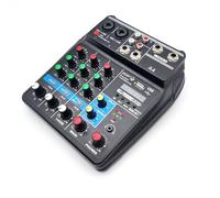 Carte de mixage numérique professionnelle à 4 canaux, Microphone, téléphone portable, diffusion en direct, enregistrement sur ordinateur, équipement Audio DJ Débutants et professionnels