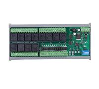 Carte de Module de Relais, Temps Réglable Module de Relais RS485 Ignifuge 9600 BPS Débit en Bauds par Défaut avec Rail DIN pour l'électronique (24V)