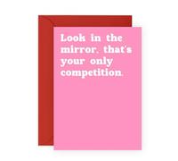 Carte de motivation pour les amis et la famille - « Look in the Mirror » - Cadeaux inspirants et stimulants pour femmes, sœurs, maman, fille, fils, cousine, meilleure amie, filles, collègues - Livré