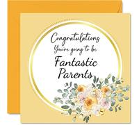 Carte de naissance unisexe - Fantastic Partents - Cartes de félicitations pour nouveau-né, Well Done Congrats New Baby Cards, Welcome To The World Home Gifts 145 mm x 145 mm
