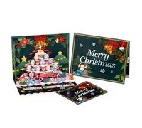 Carte de Noël 3D, enveloppe de couleur assortie incluse, 20x15cm, carte-cadeau PO-P Up de Noël, enveloppe de voeux amusante et humoristique, design par les yeux, pour la famille et les amis
